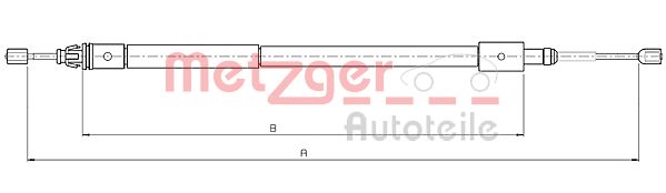 METZGER Kézifék bowden 10.4582_METZ