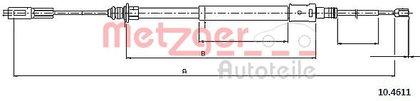 METZGER Kézifék bowden 10.4611_METZ