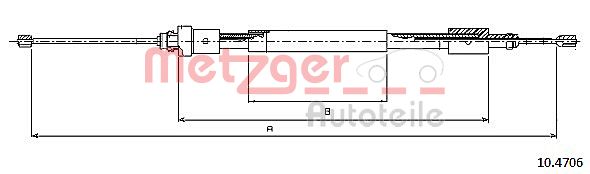 METZGER Kézifék bowden 10.4706_METZ