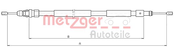 METZGER Kézifék bowden 10.4709_METZ