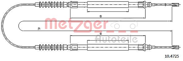 METZGER Kézifék bowden 10.4725_METZ