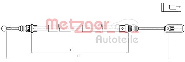 METZGER Kézifék bowden 10.4733_METZ