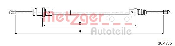 METZGER Kézifék bowden 10.4736_METZ