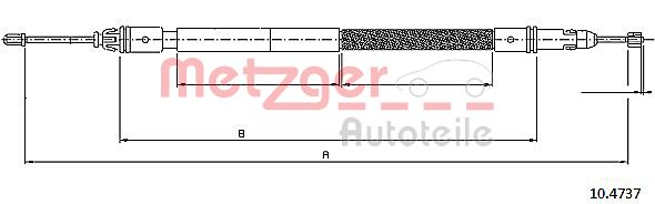 METZGER Kézifék bowden 10.4737_METZ