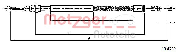 METZGER Kézifék bowden 10.4739_METZ