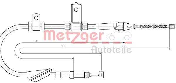 METZGER Kézifék bowden 10.5156_METZ