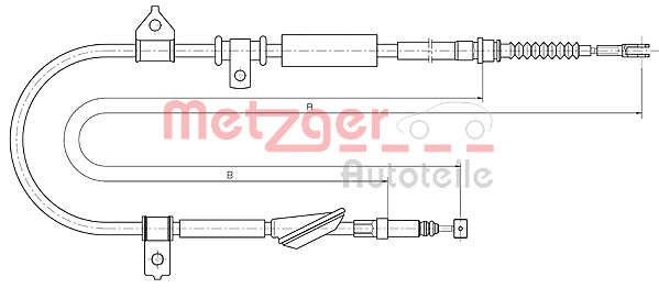 METZGER Kézifék bowden 10.5238_METZ