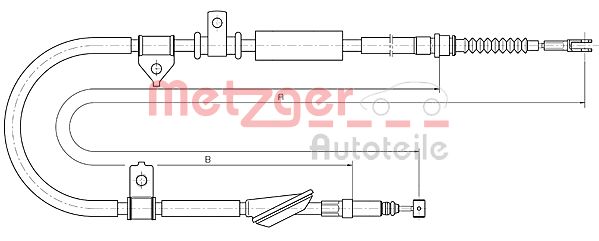 METZGER Kézifék bowden 10.5239_METZ