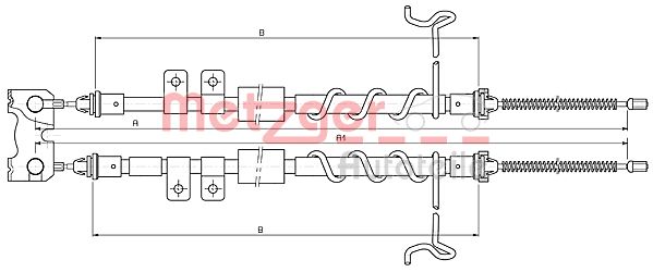 METZGER Kézifék bowden 10.5334_METZ