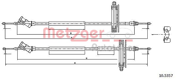 METZGER Kézifék bowden 10.5357_METZ