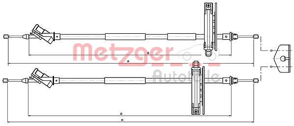 METZGER Kézifék bowden 10.5361_METZ