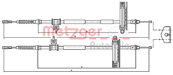 METZGER Kézifék bowden 10.5362_METZ