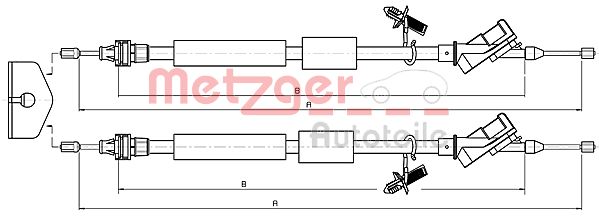 METZGER Kézifék bowden 10.5371_METZ