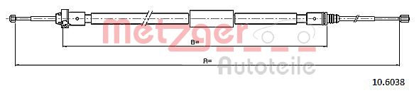 METZGER Kézifék bowden 10.6038_METZ