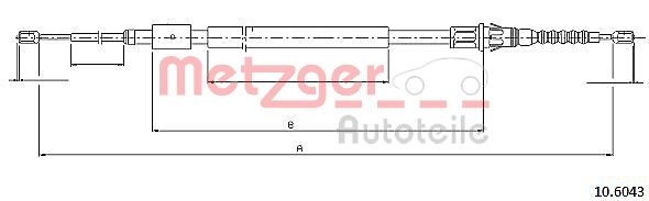 METZGER Kézifék bowden 10.6043_METZ