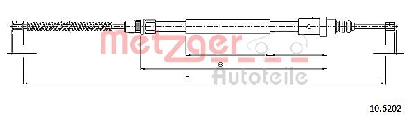 METZGER Kézifék bowden 10.6202_METZ