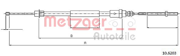 METZGER Kézifék bowden 10.6203_METZ