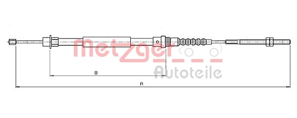 METZGER Kézifék bowden 10.6216_METZ