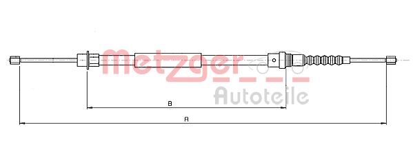 METZGER Kézifék bowden 10.6217_METZ