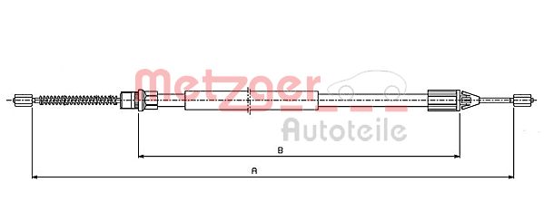 METZGER Kézifék bowden 10.6542_METZ