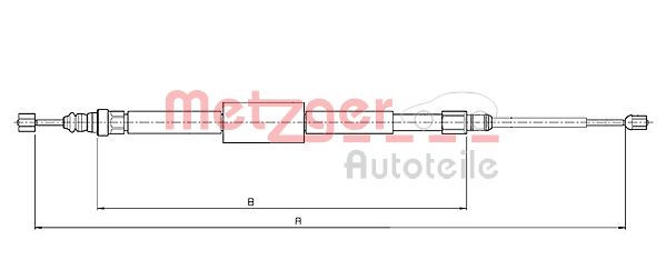 METZGER Kézifék bowden 10.6687_METZ