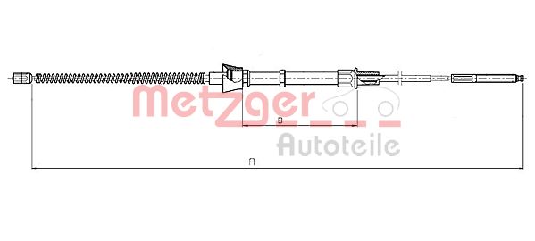 METZGER Kézifék bowden 10.7133_METZ