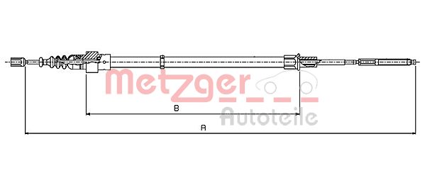 METZGER Kézifék bowden 10.7135_METZ