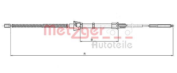 METZGER Kézifék bowden 10.7136_METZ