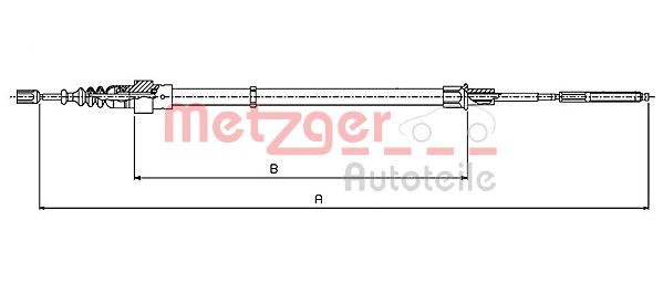 METZGER Kézifék bowden 10.7137_METZ