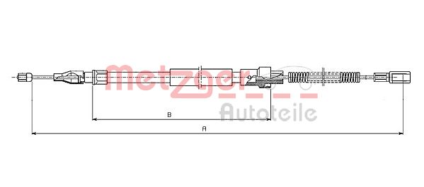 METZGER Kézifék bowden 10.7381_METZ