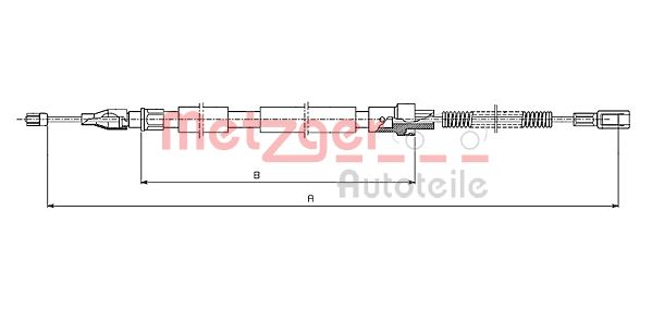 METZGER Kézifék bowden 10.7382_METZ