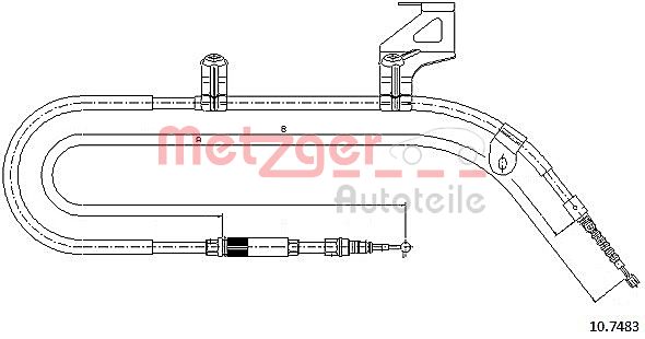 METZGER Kézifék bowden 10.7483_METZ