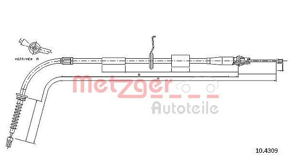 METZGER Kézifék bowden 10.4309_METZ