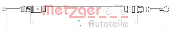 METZGER Kézifék bowden 10.6233_METZ