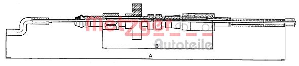 METZGER Kézifék bowden 10.7391_METZ