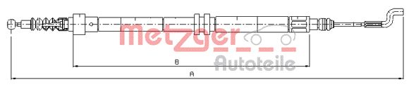 METZGER Kézifék bowden 10.7392_METZ