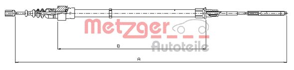 METZGER Kézifék bowden 10.7406_METZ