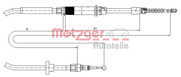 METZGER Kézifék bowden 10.7484_METZ