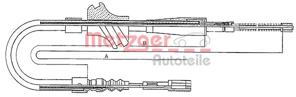 METZGER Kézifék bowden 10.7501_METZ