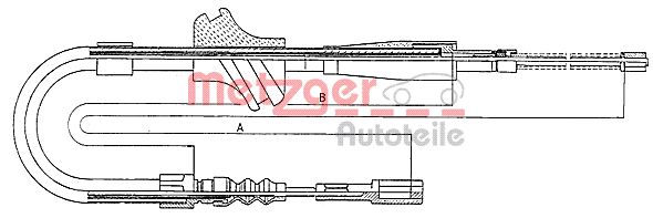 METZGER Kézifék bowden 10.7502_METZ