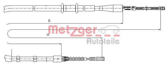 METZGER Kézifék bowden 10.7503_METZ