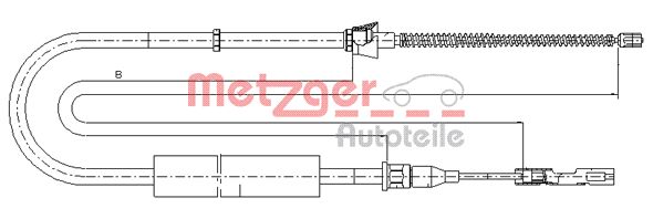 METZGER Kézifék bowden 10.7507_METZ