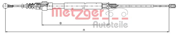 METZGER Kézifék bowden 10.7509_METZ