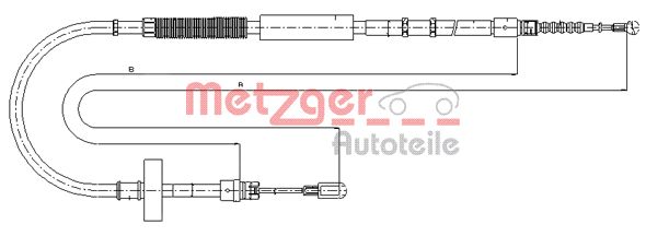 METZGER Kézifék bowden 10.7537_METZ