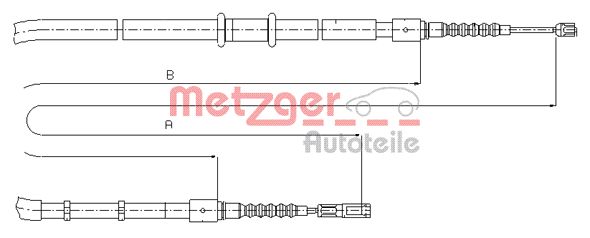 METZGER Kézifék bowden 10.7545_METZ