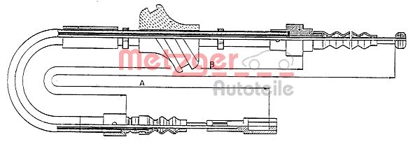 METZGER Kézifék bowden 10.7581_METZ