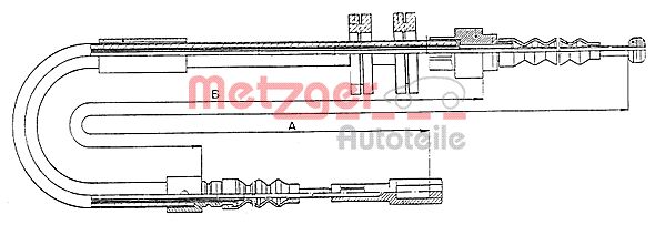 METZGER Kézifék bowden 10.7582_METZ