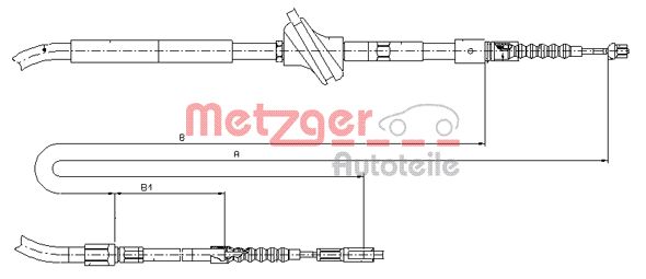 METZGER Kézifék bowden 10.7583_METZ