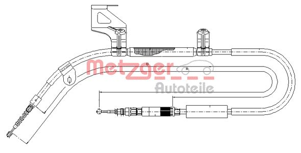 METZGER Kézifék bowden 10.7586_METZ