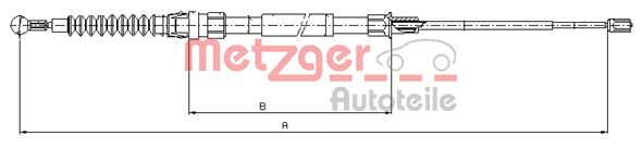 METZGER Kézifék bowden 10.7626_METZ